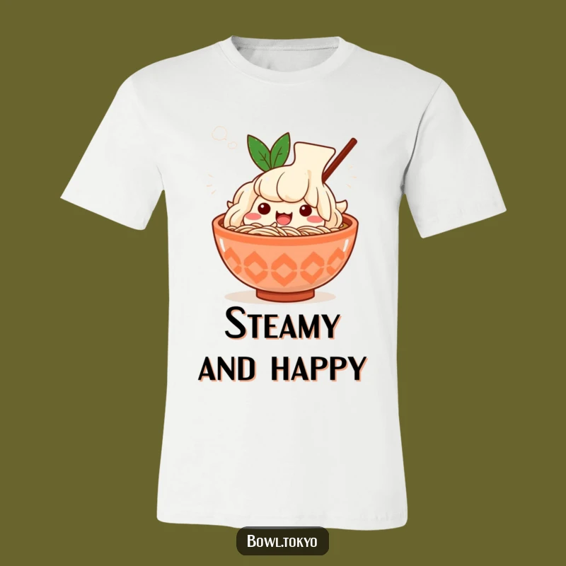 Funny Kawaii Ramen Sigh Tee: Steamy Noodle Bowl Character, Perfect Funny Gift