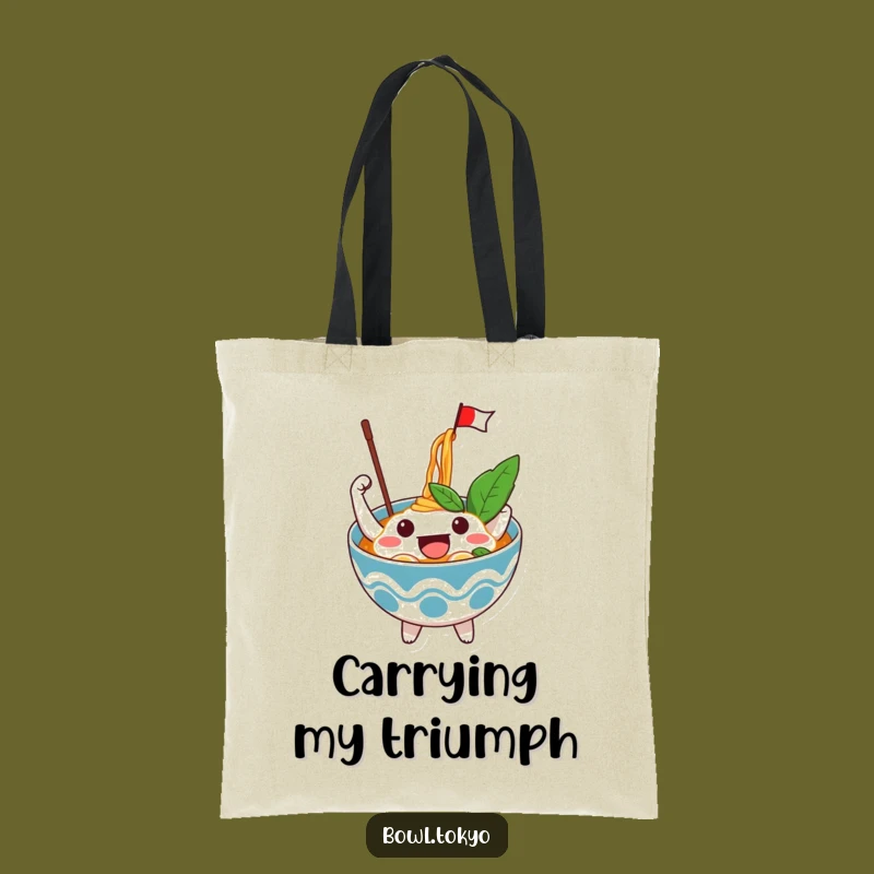Funny Excited Ramen Bowl Tote Bag: Carry the Celebration, a Perfect Funny Gift