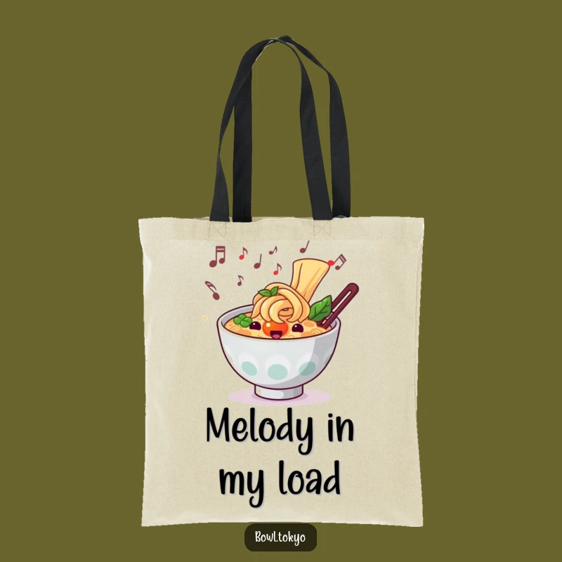 Funny Musical Ramen Tote Bag: Carry Your Tunes and Treasures